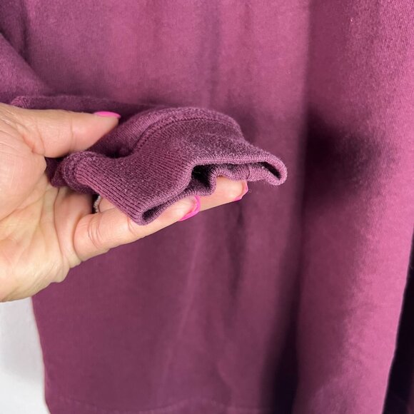 🟣🟣 Victoria's Secret Size Small Maroon Crew Neck Love Pink Sweatshirt Sweater - Picture 4 of 6